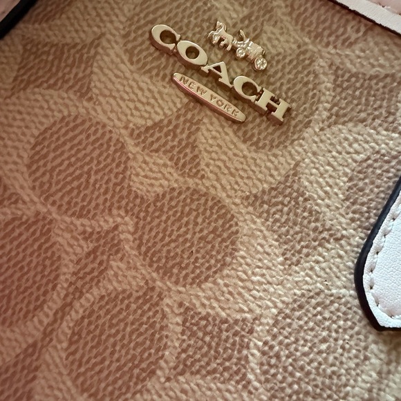 Coach Cream and Gold Signature Tote Mini - Picture 3 of 4